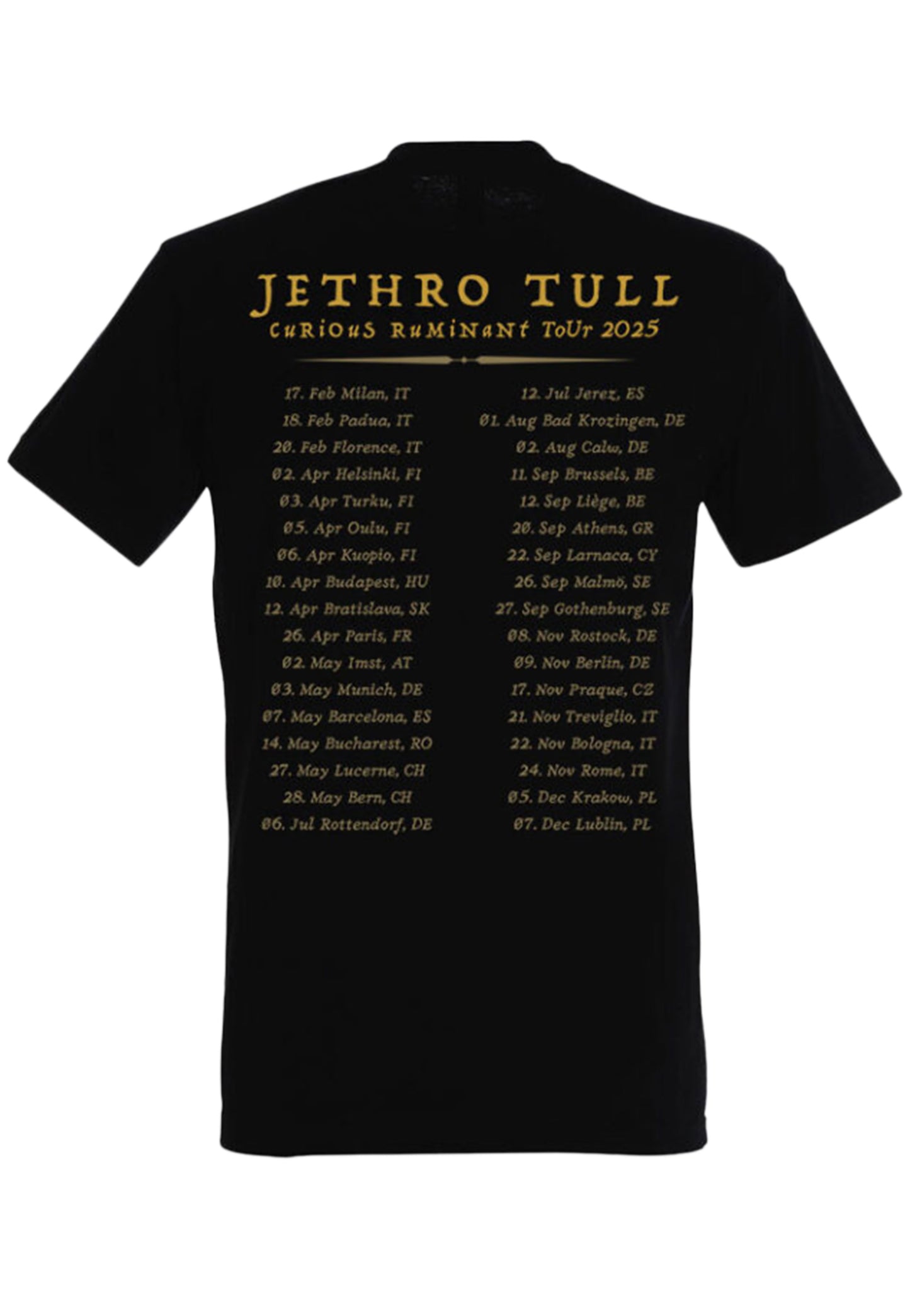 Jethro Tull - European Tourshirt 2025 – Curious Ruminant - T-Shirt | Men-Image